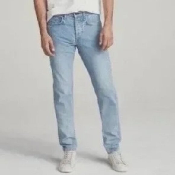 Rag & Bone Sz 32 Shelton Skinny Extra Slim Jean Fit 1 Button-Fly Stretch 31"L - Picture 1 of 16
